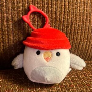 NWT VHTF Steve the Seagull Red Bucket Hat 3.5” Keychain Clip Squishmallows bird